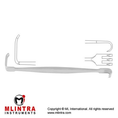 Senn-Miller Retractor Sharp Stainless Steel, 16 cm - 6 1/4" Blade Size 20 x 7 mm